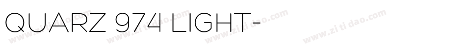 QUARZ 974 LIGHT字体转换